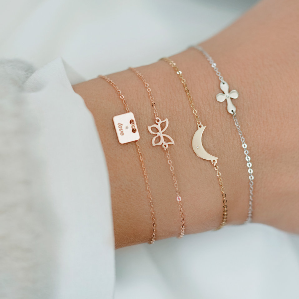 Náramek s diamantem Midnight Moon