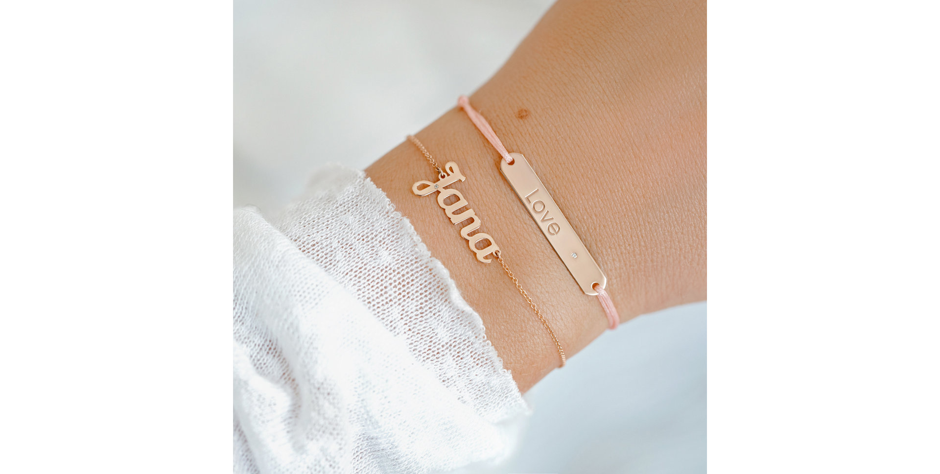 Náramek s diamantem Curly