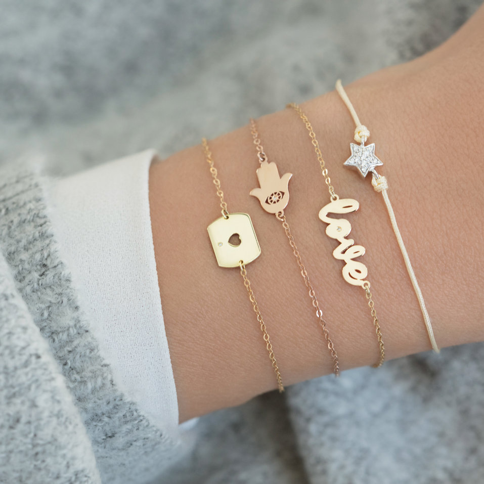 Náramek s diamantem Diamond Love