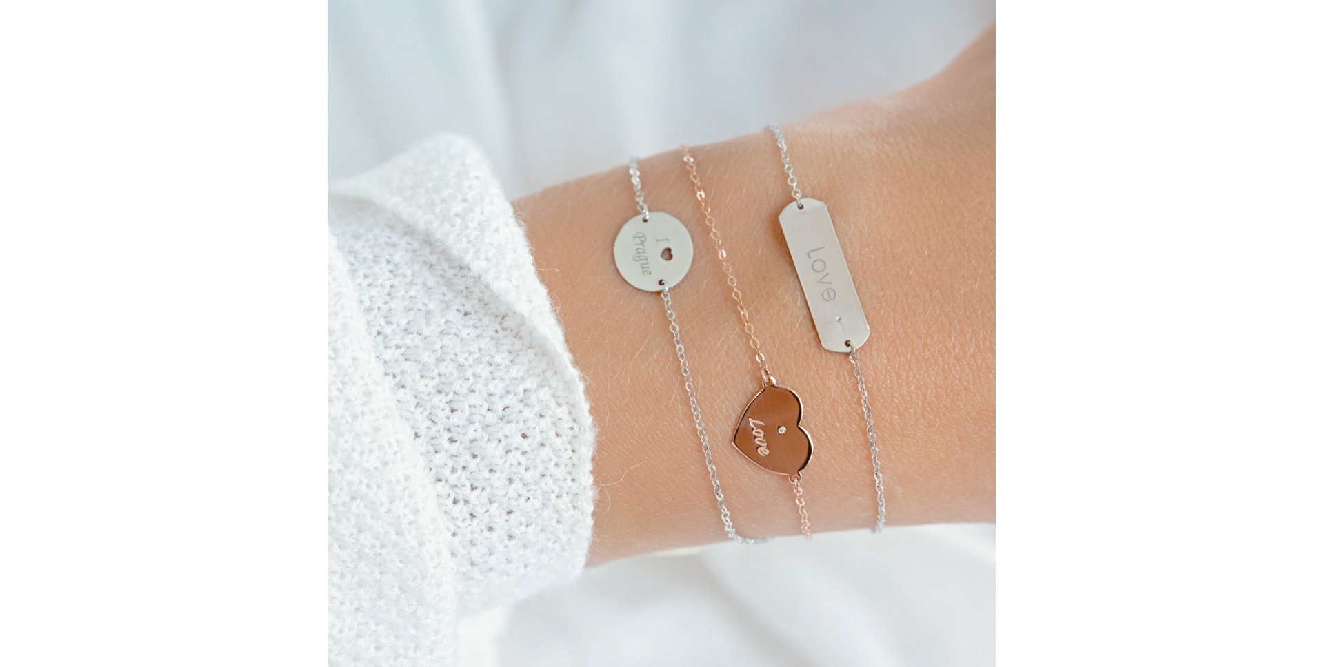 Náramek s diamantem Amour Glamour