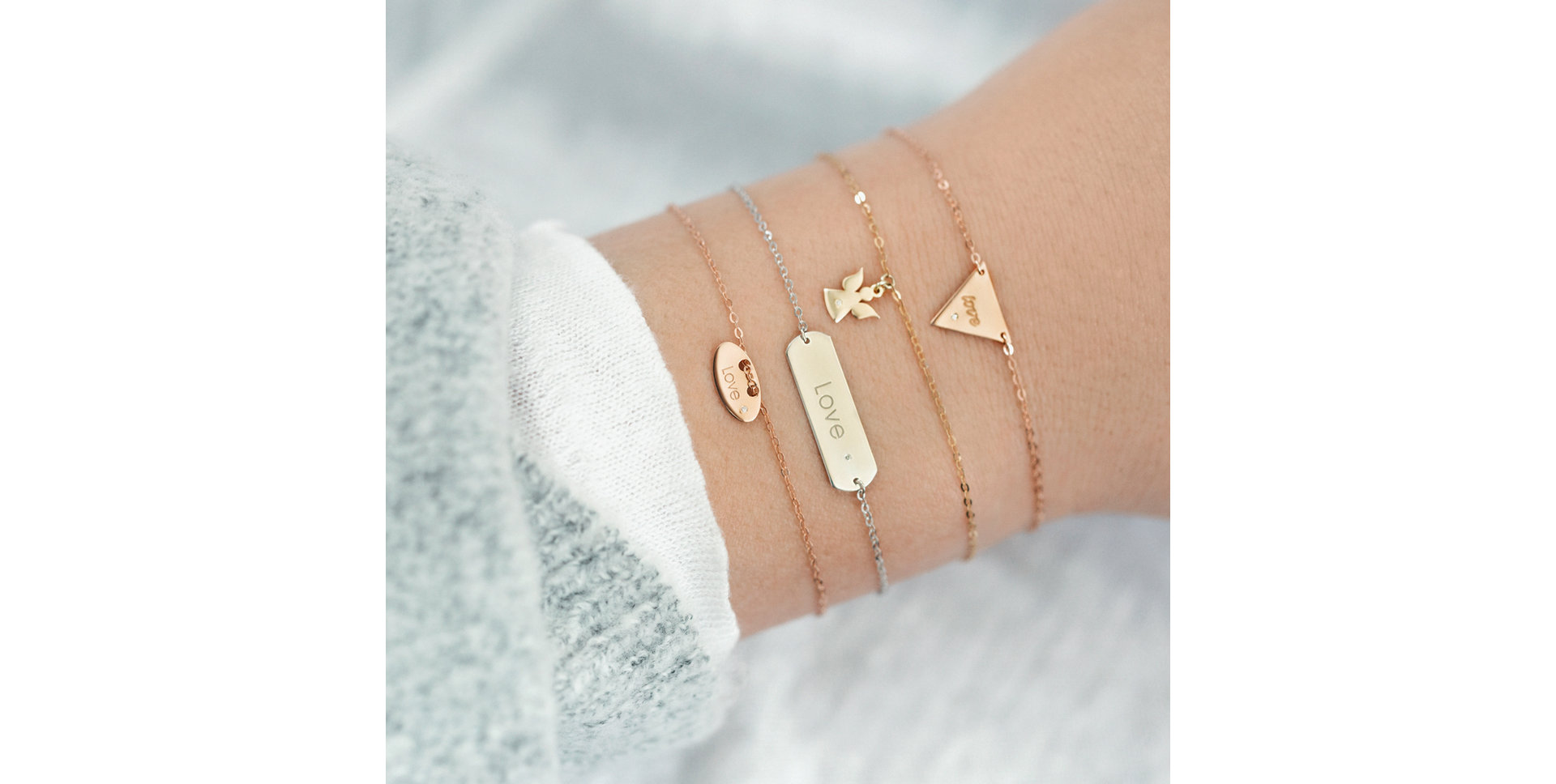 Náramek s diamantem Amour Glamour