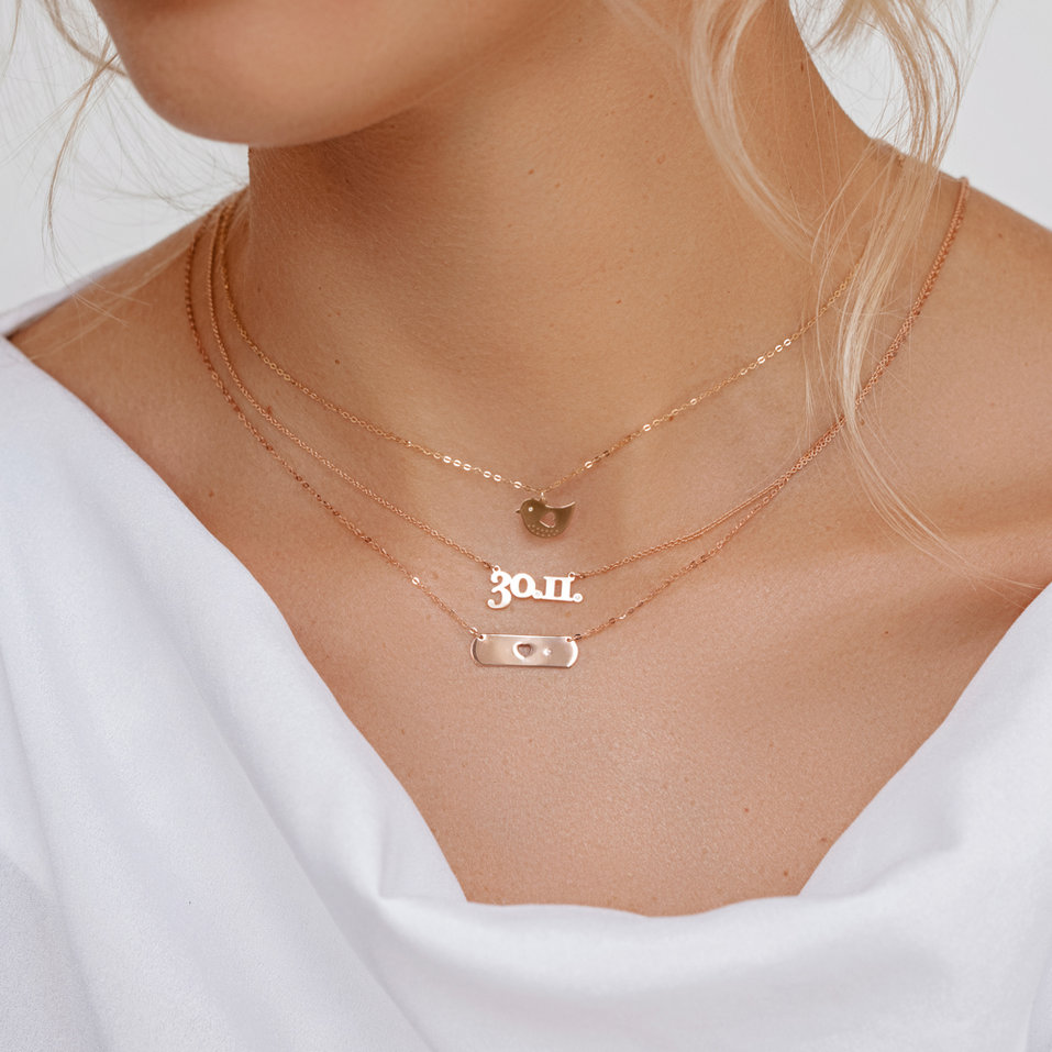 Náhrdelník s diamantem Heart Love