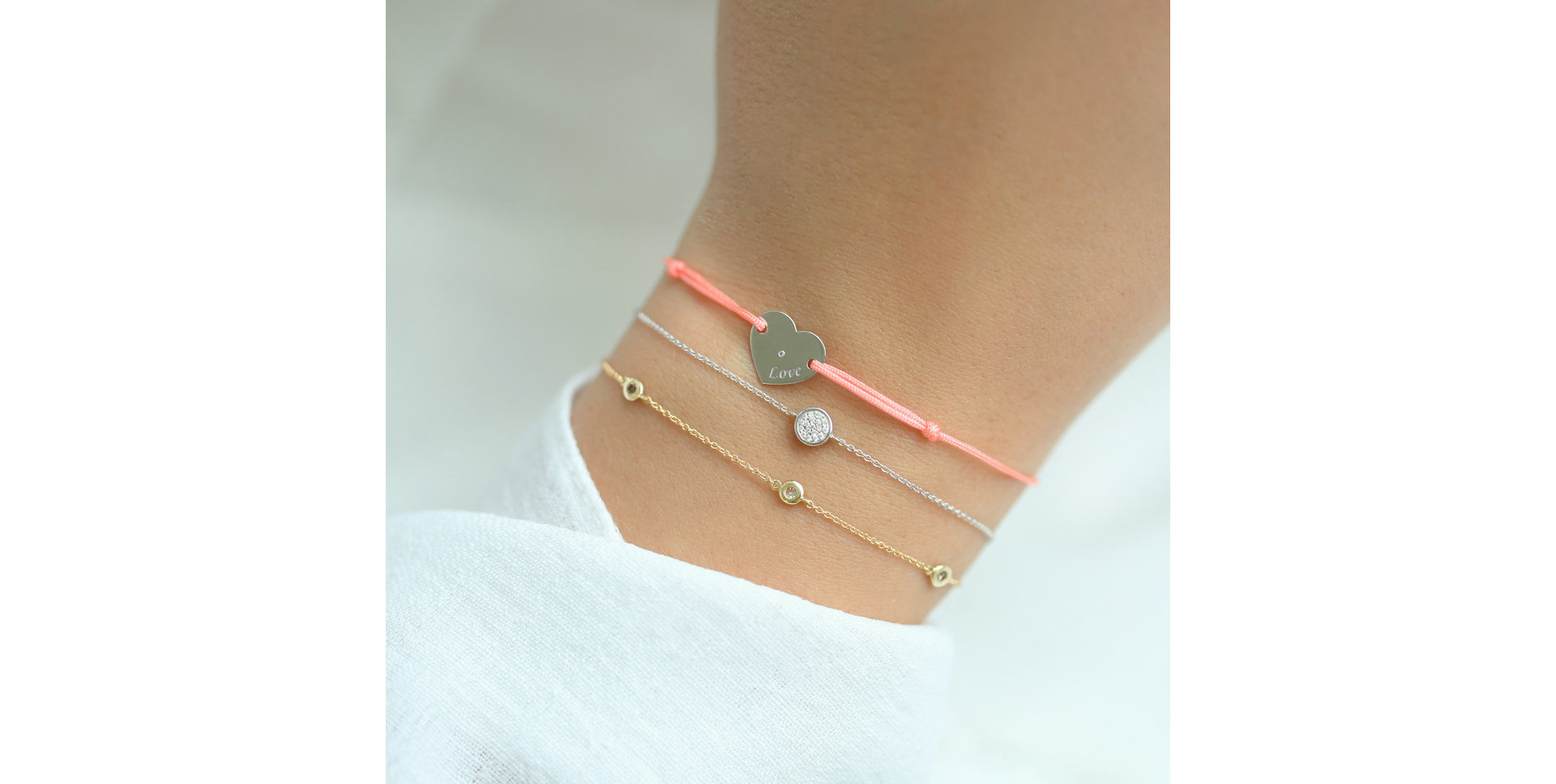 Náramek s diamantem Amour Gem