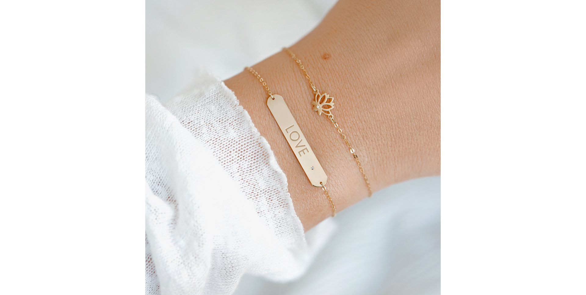 Náramek s diamantem Love Military