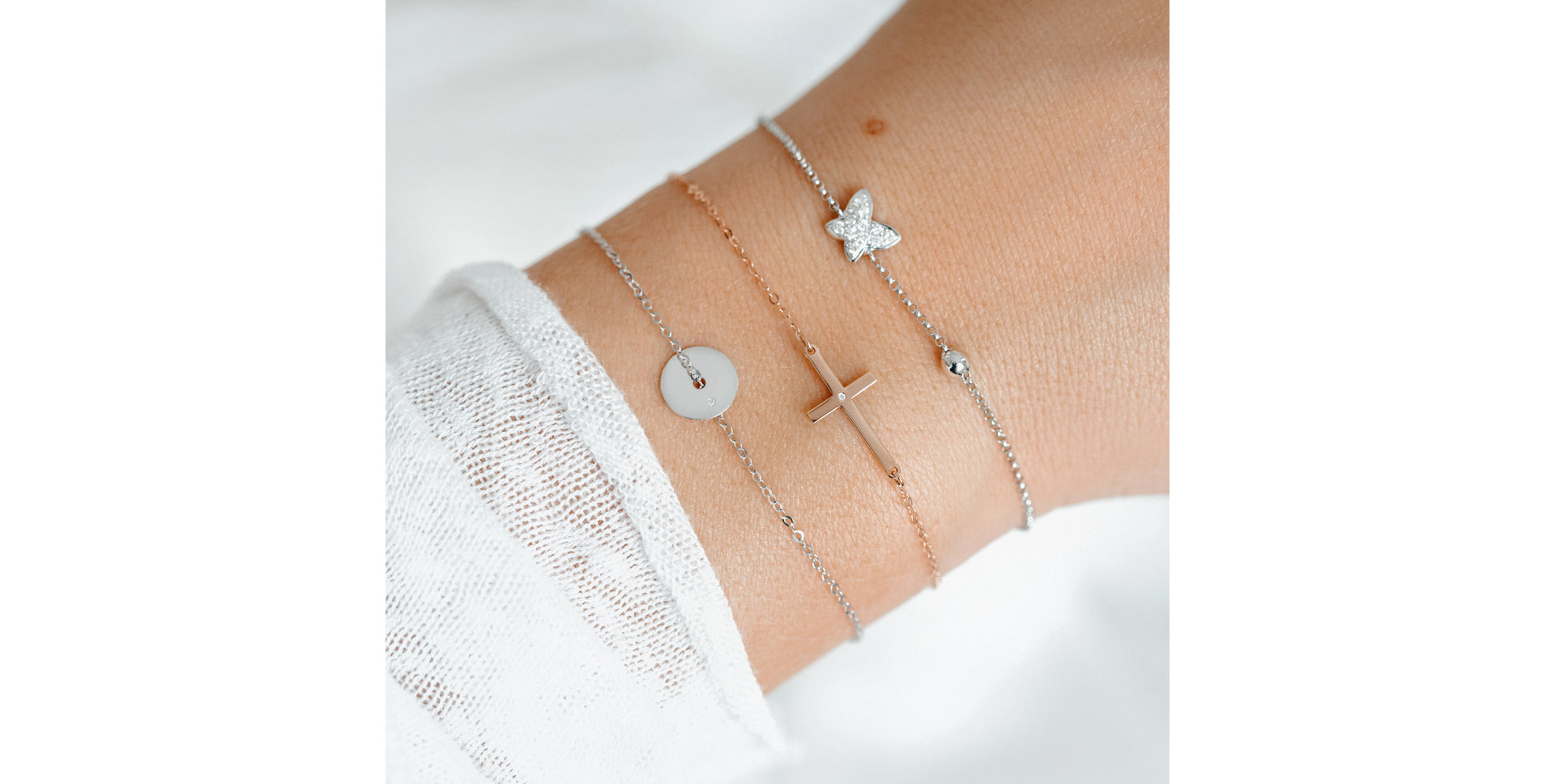 Náramek s diamanty My Butterfly