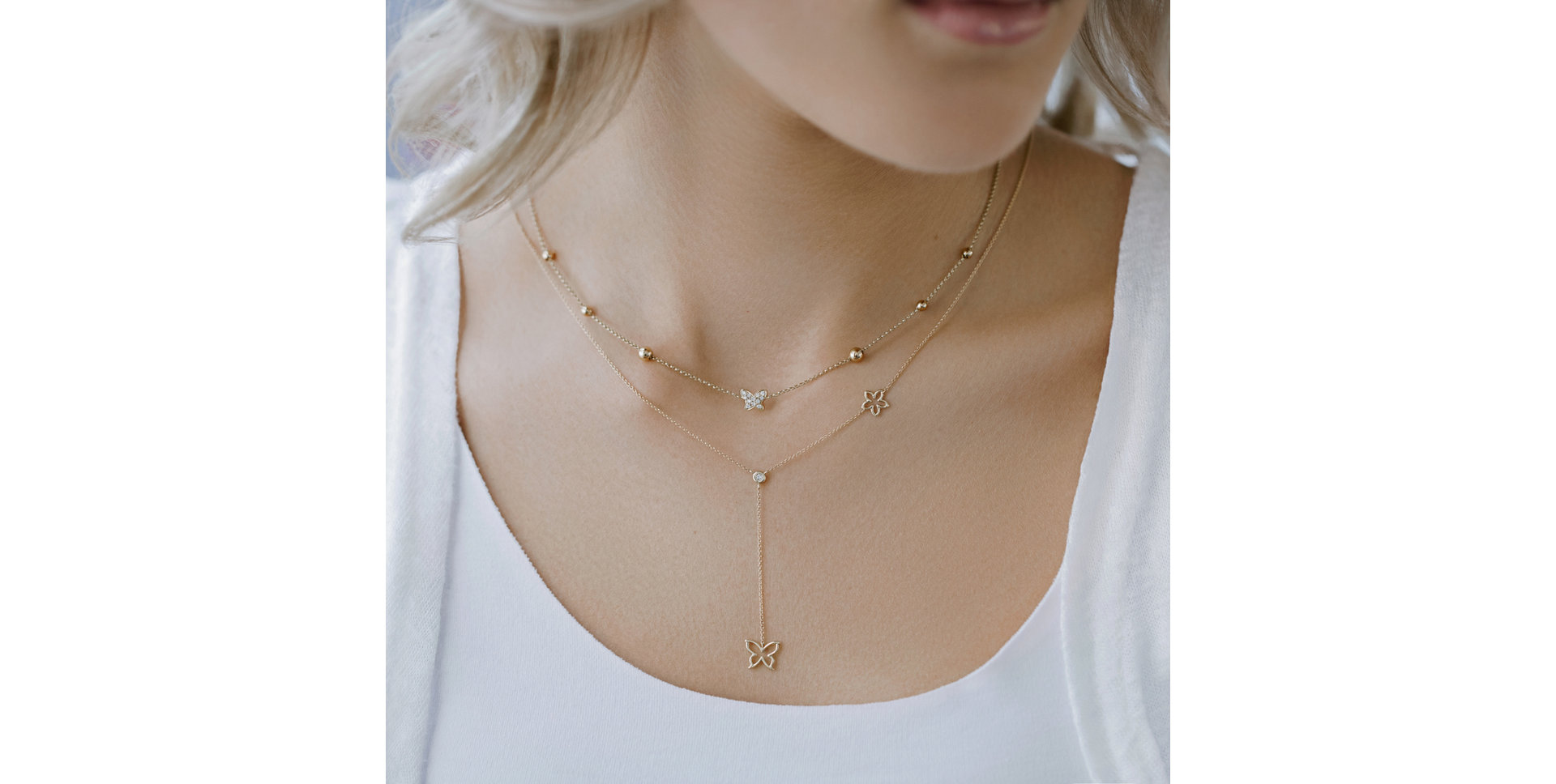 Náhrdelník s brilianty Night Waterfall