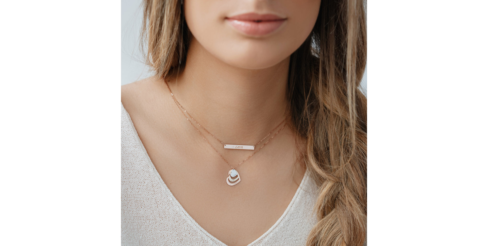 Náhrdelník s diamantem Amour Ribbon