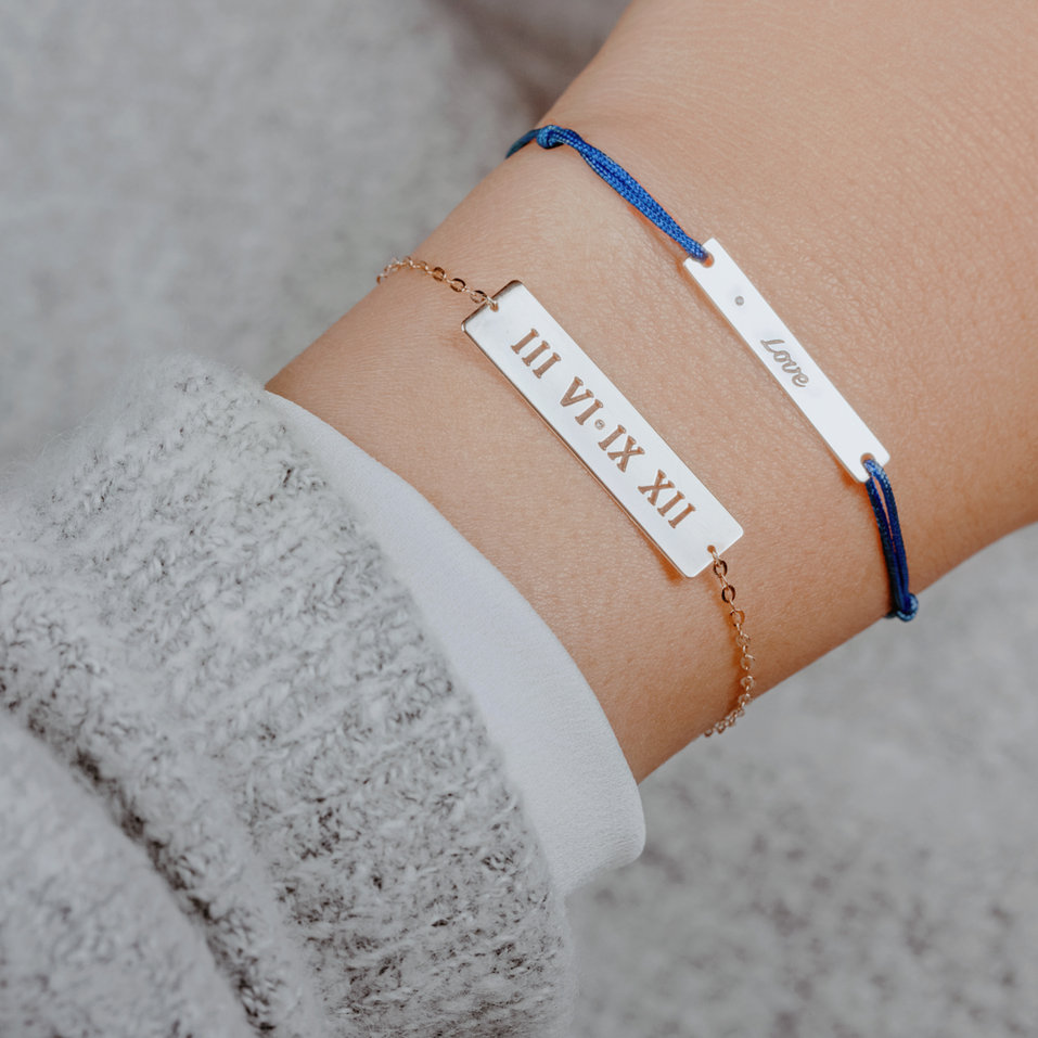 Diamantový náramek se šňůrkou Stamp Diamond