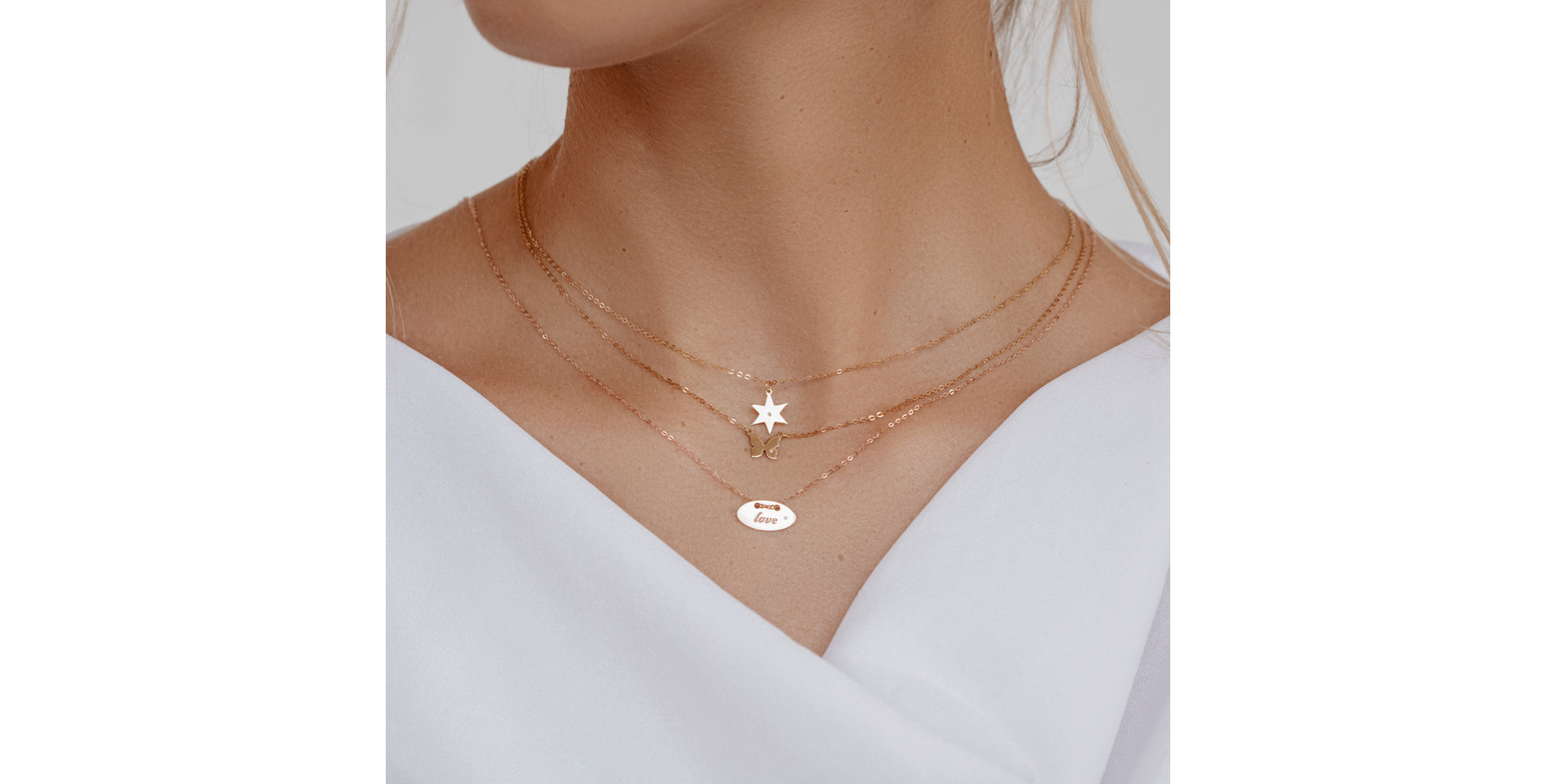 Náhrdelník s diamantem Star