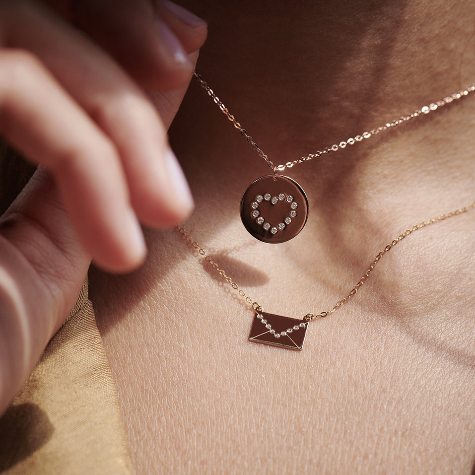 Náhrdelník s diamanty Diamonds Heart