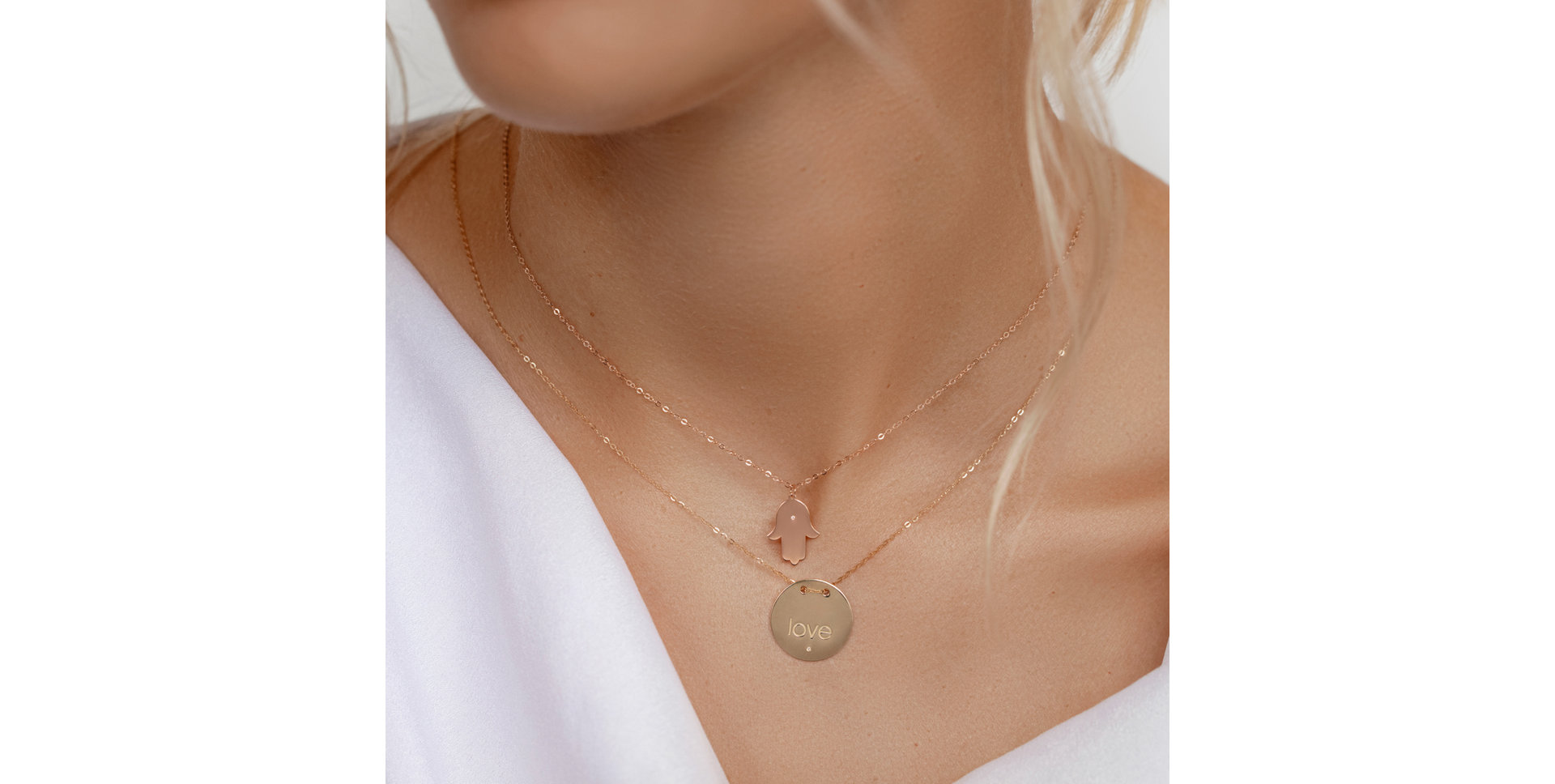 Náhrdelník s diamantem Love Stamp