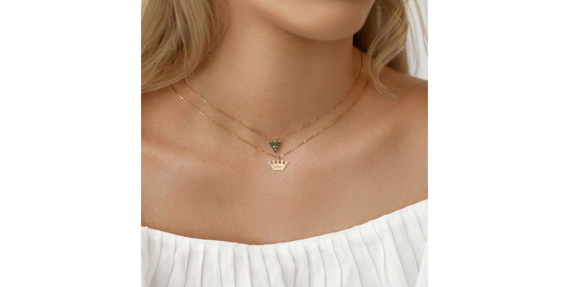 Náhrdelník s diamantem Triangle Love