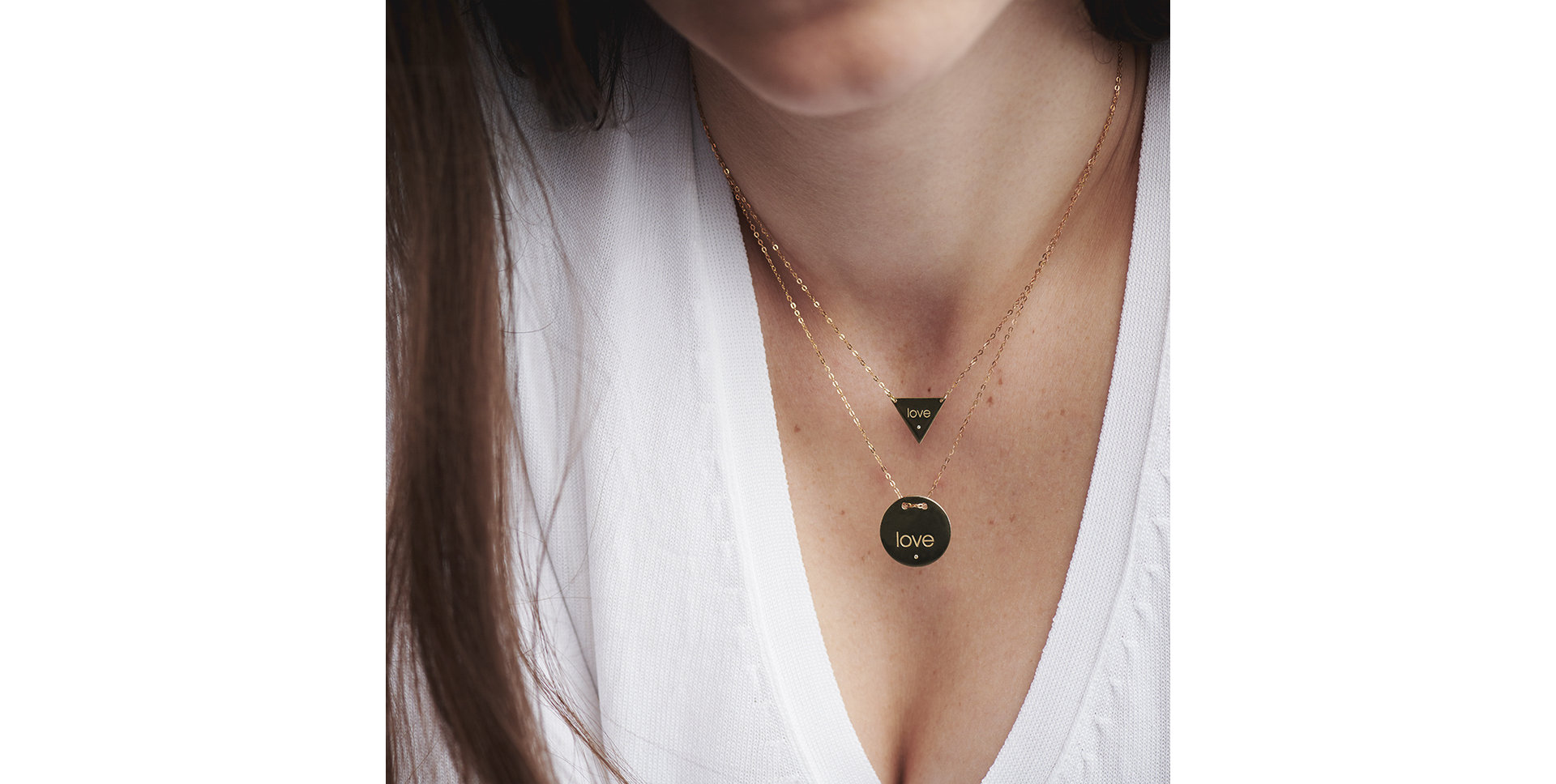 Náhrdelník s diamantem Triangle Love