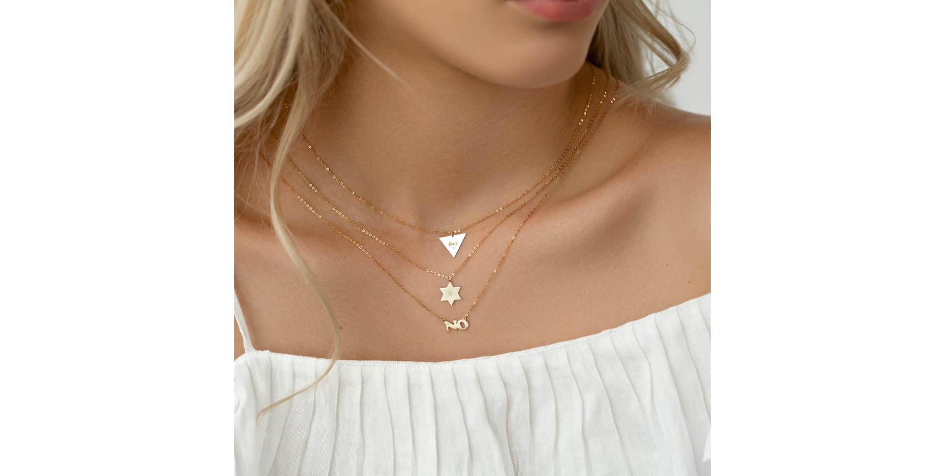 Náhrdelník s diamantem Love Triangle