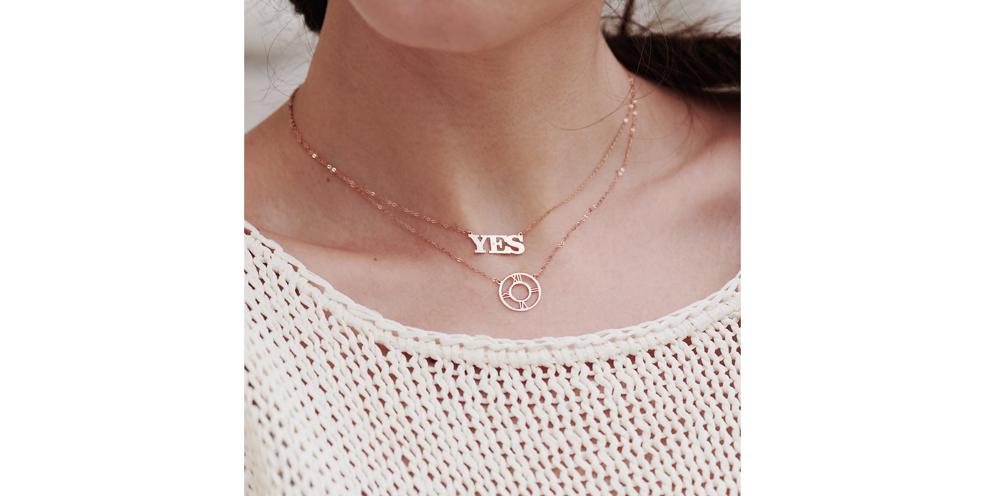 Náhrdelník s diamantem YES