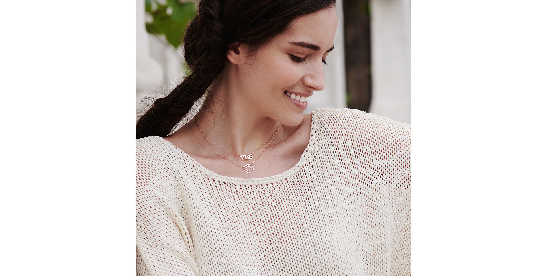 Náhrdelník s diamantem YES