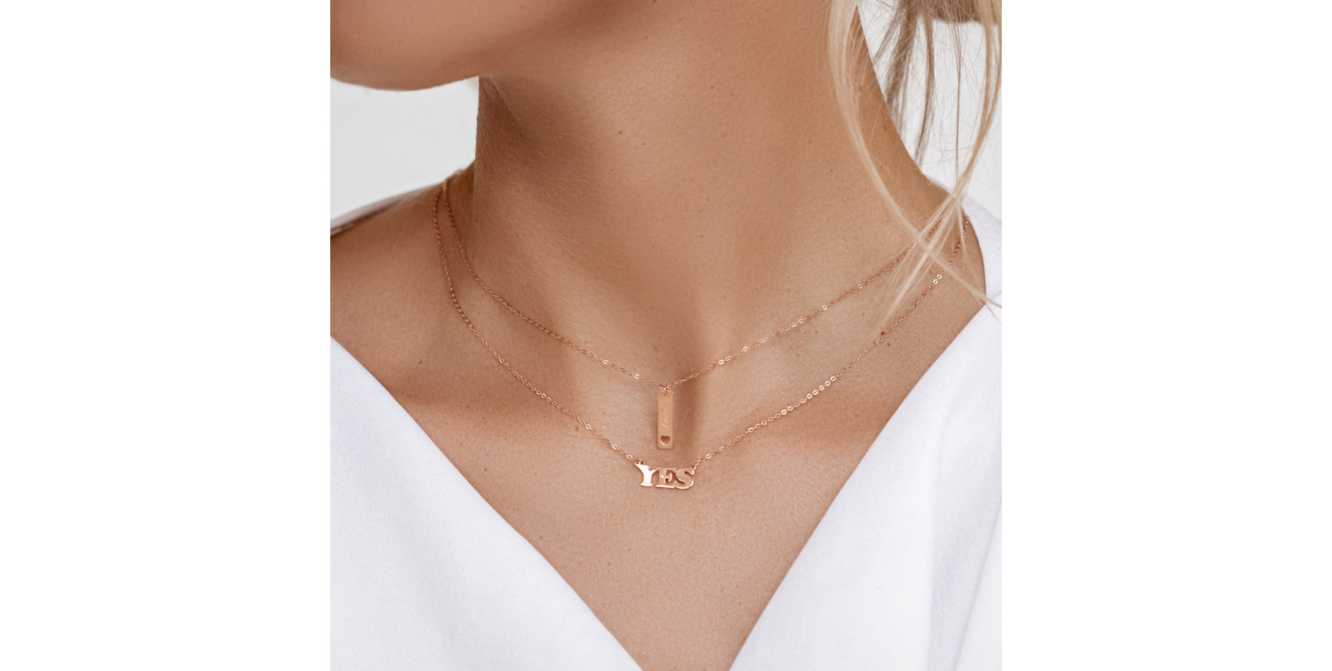 Náhrdelník s diamantem YES
