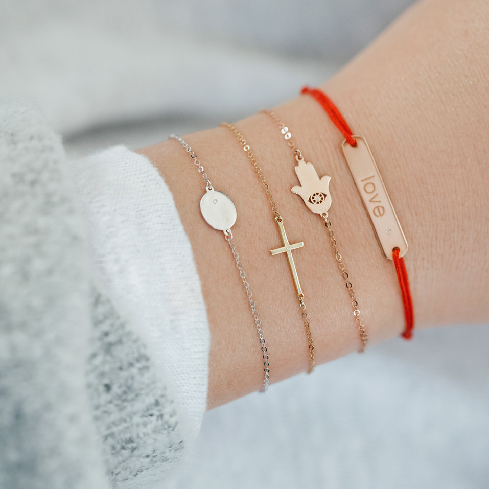 Náramek s diamantem Cross