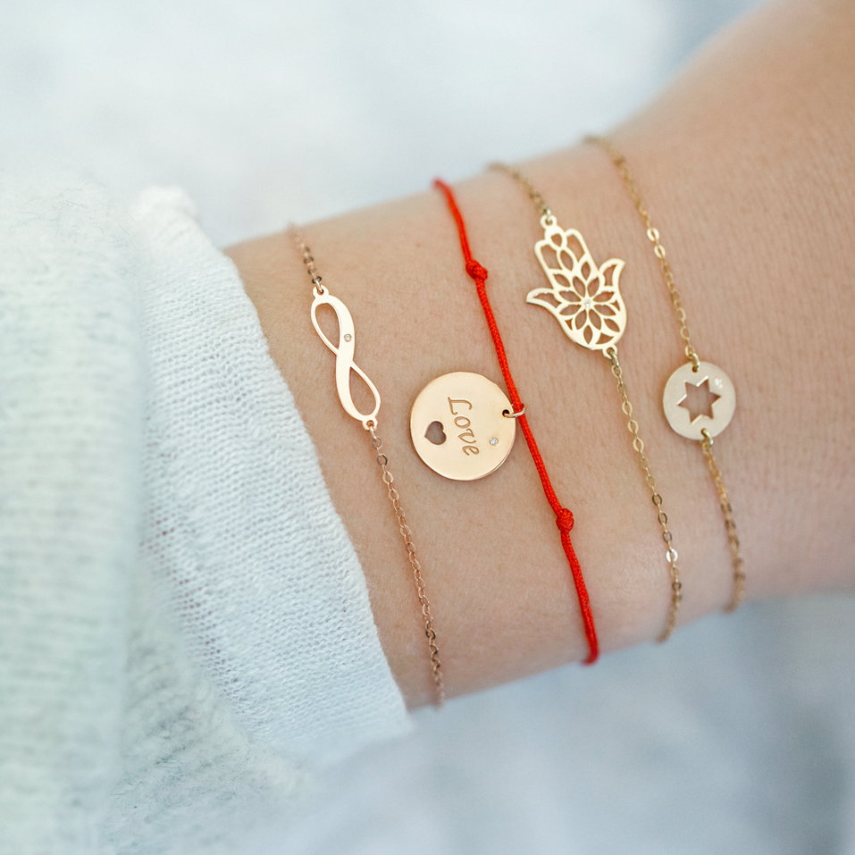 Diamantový náramek se šňůrkou Love Magical