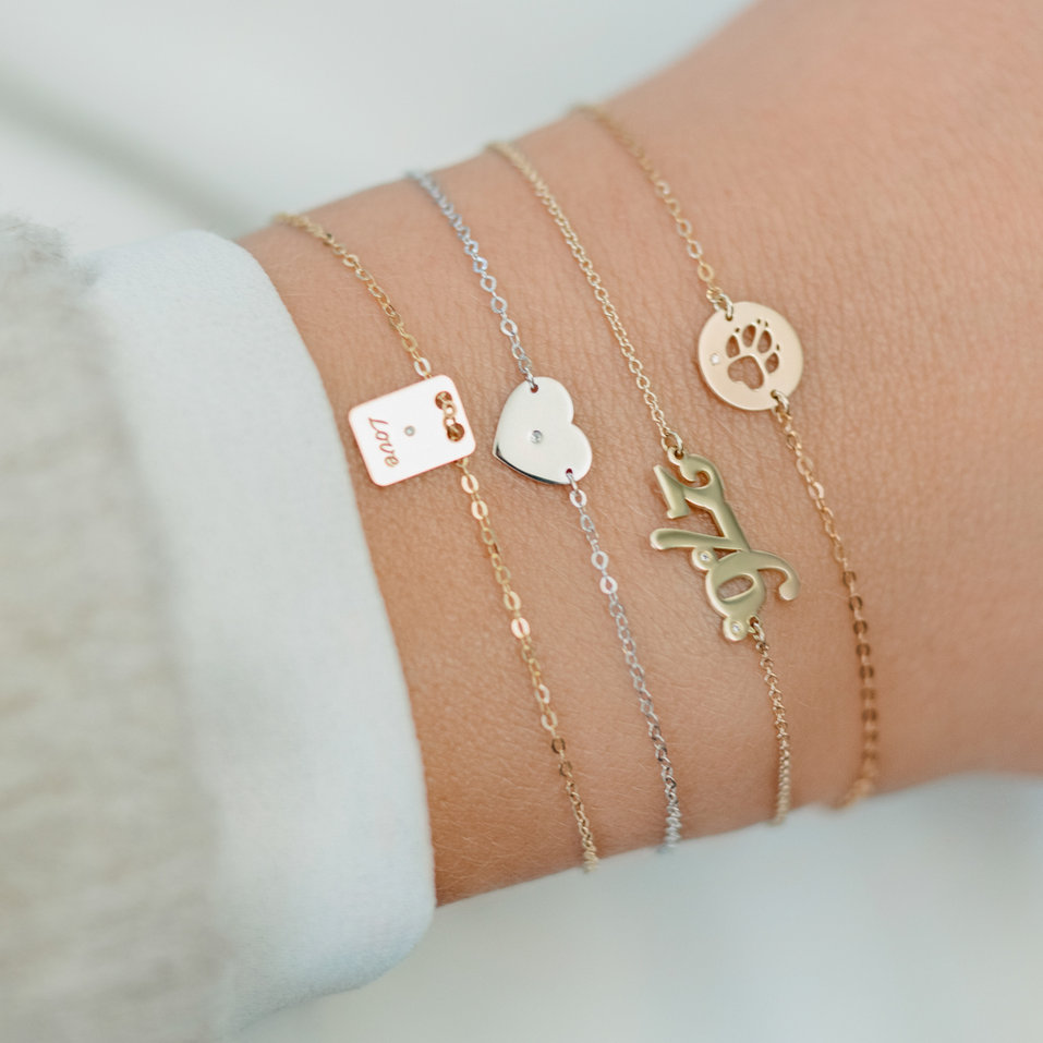 Náramek s diamantem Military Mini