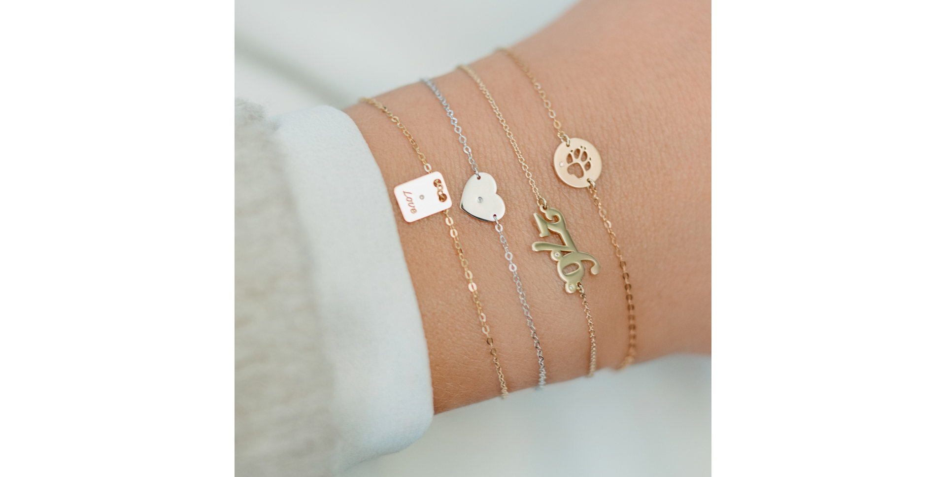 Náramek s diamantem Military Mini