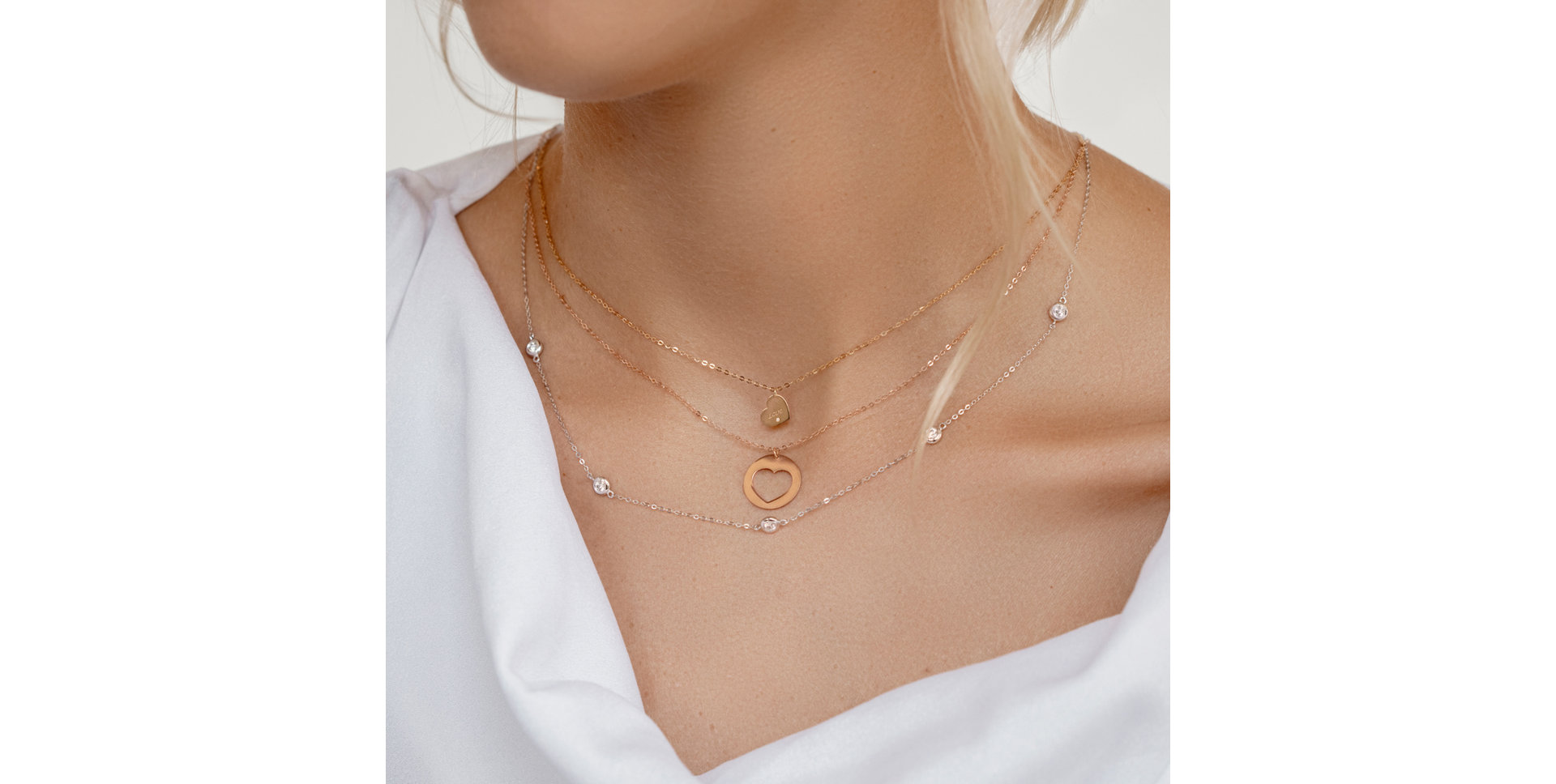 Náhrdelník s diamanty Dots