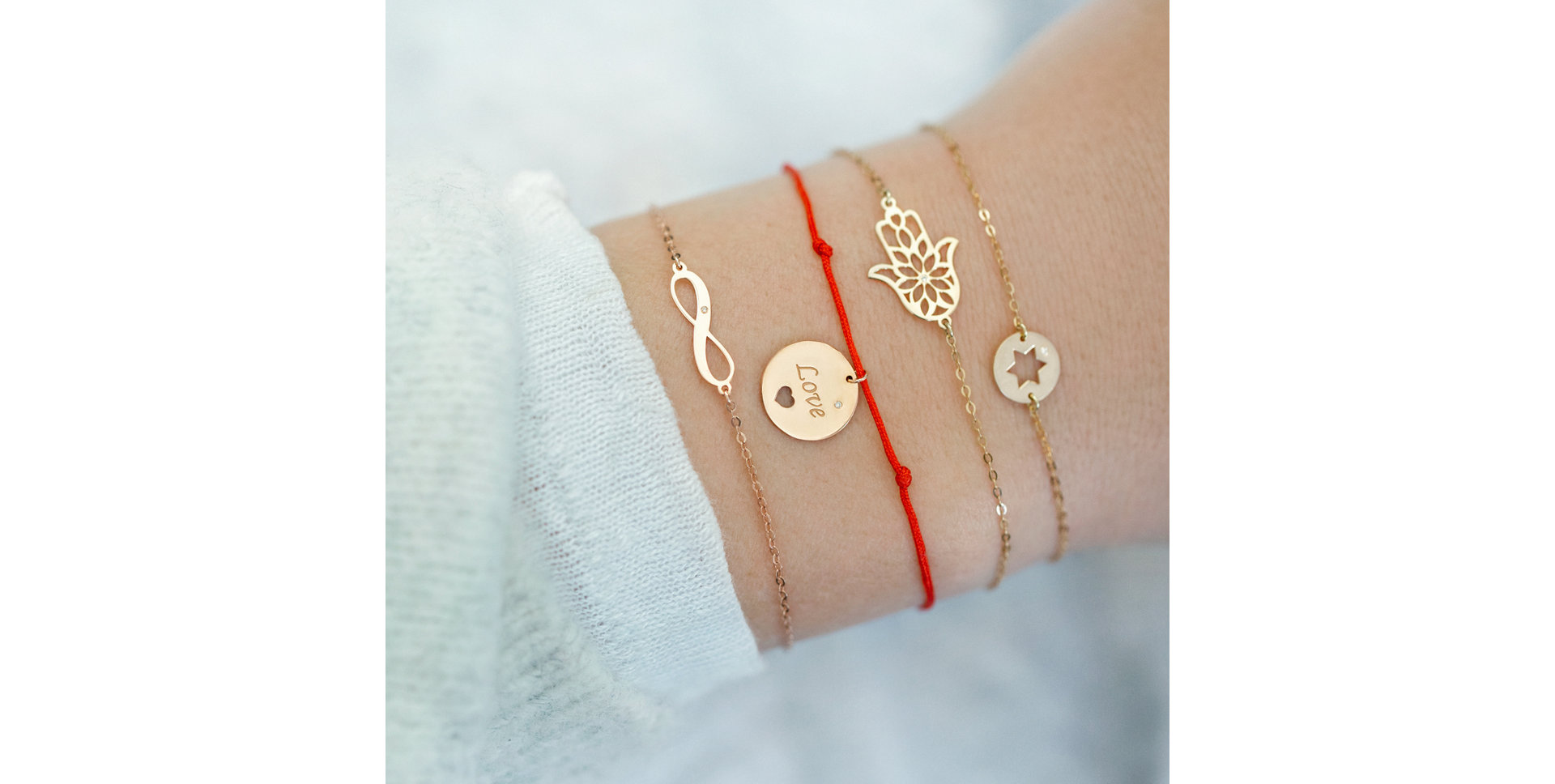 Diamantový náramek se šňůrkou Love Magical