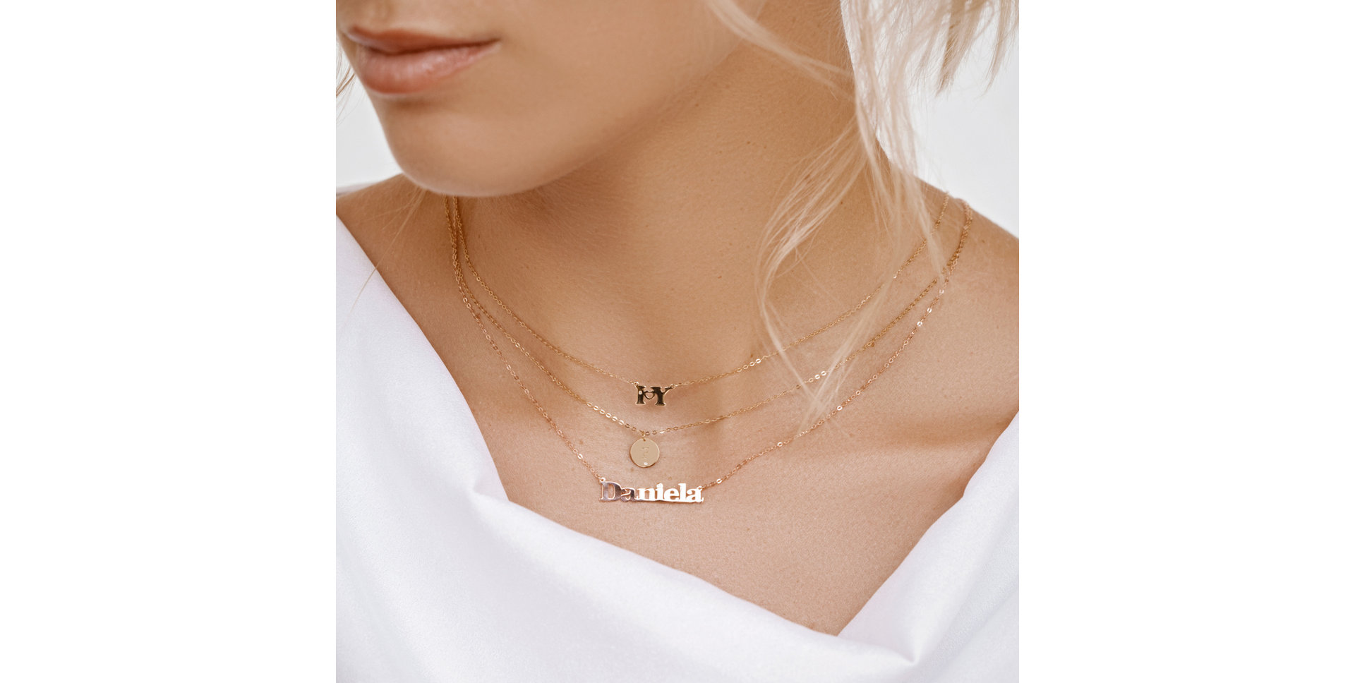 Náhrdelník s diamantem Classic name