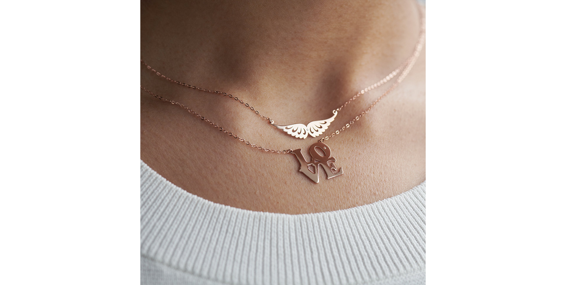 Náhrdelník s diamantem Wings