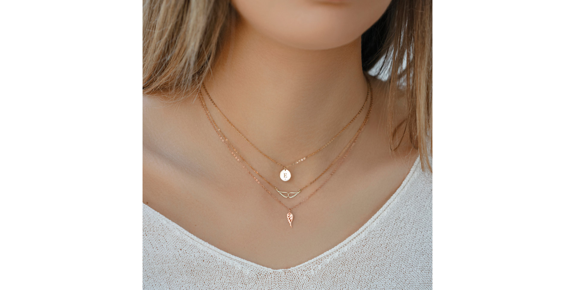 Náhrdelník s diamantem Wings