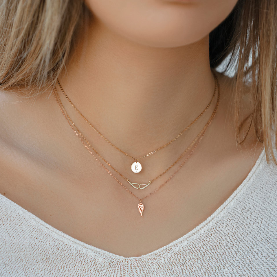 Náhrdelník s diamantem Wings