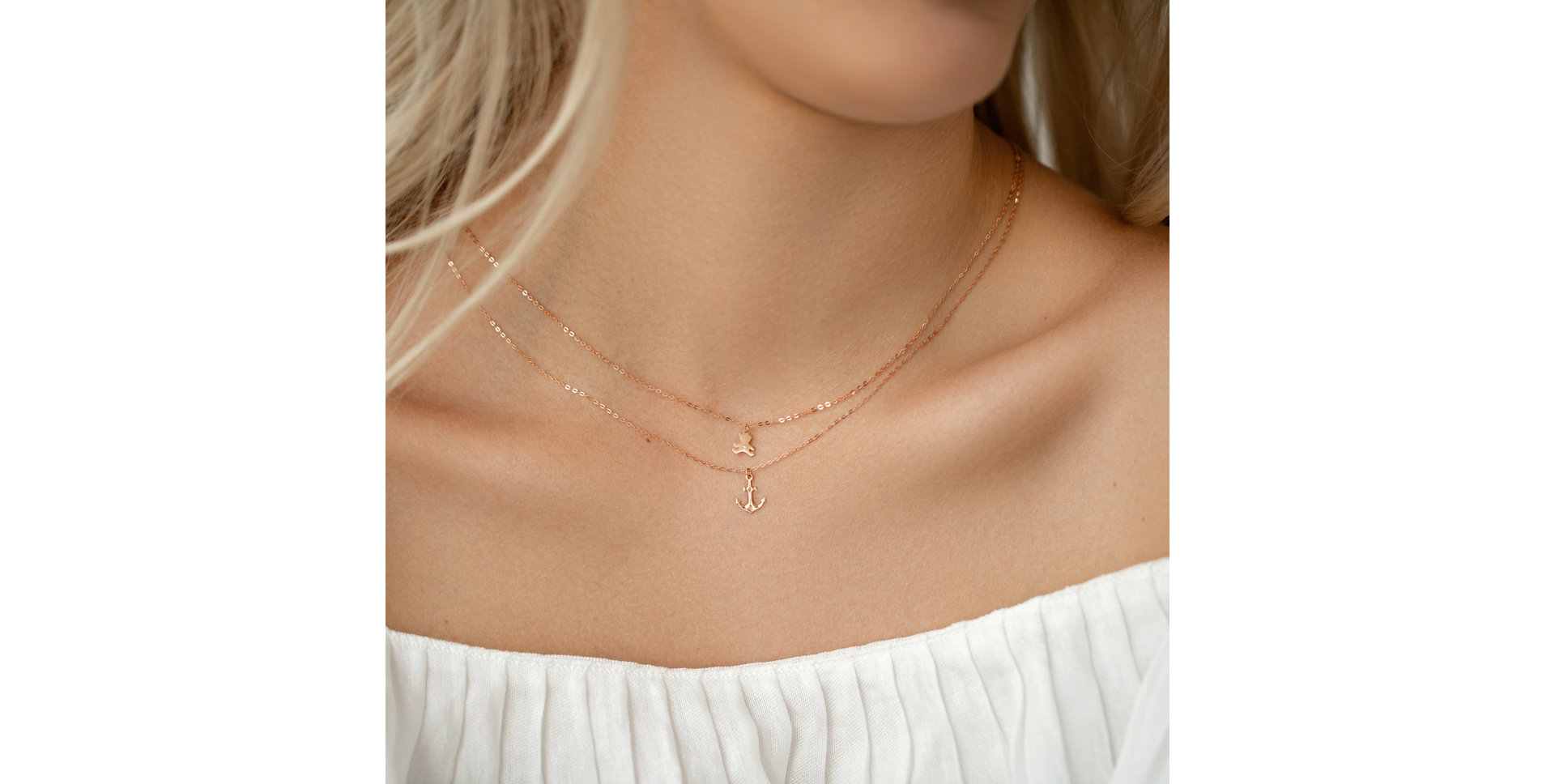 Náhrdelník s diamantem Teddy Bear