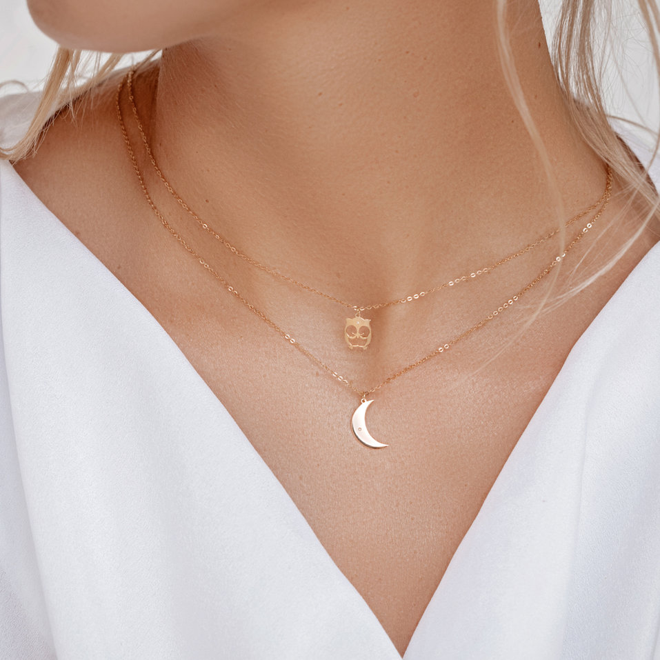 Náhrdelník s diamantem Lovely Owl