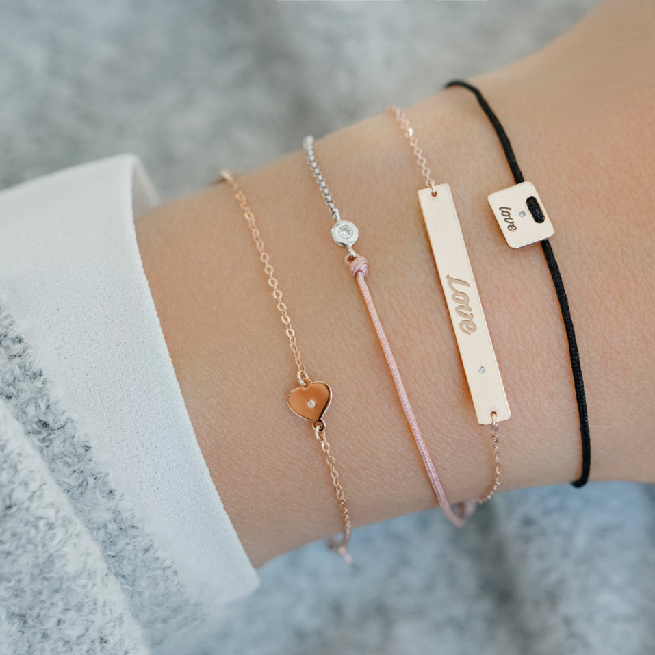 Náramek s diamantem Diamond Heart