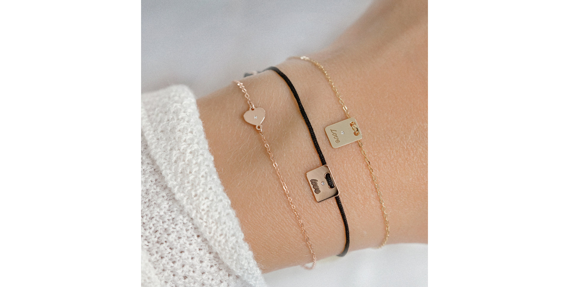 Náramek s diamantem Diamond Heart