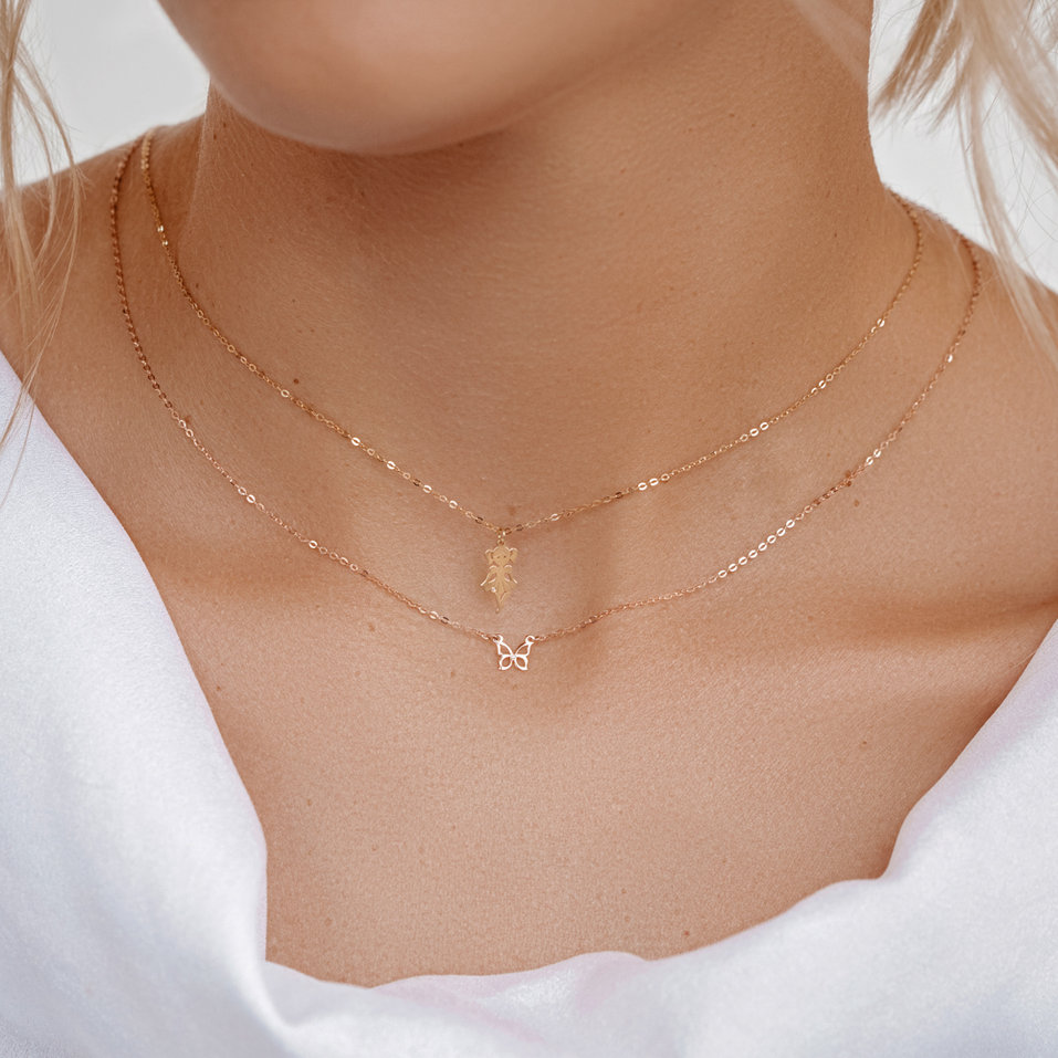 Náhrdelník s diamantem Butterfly