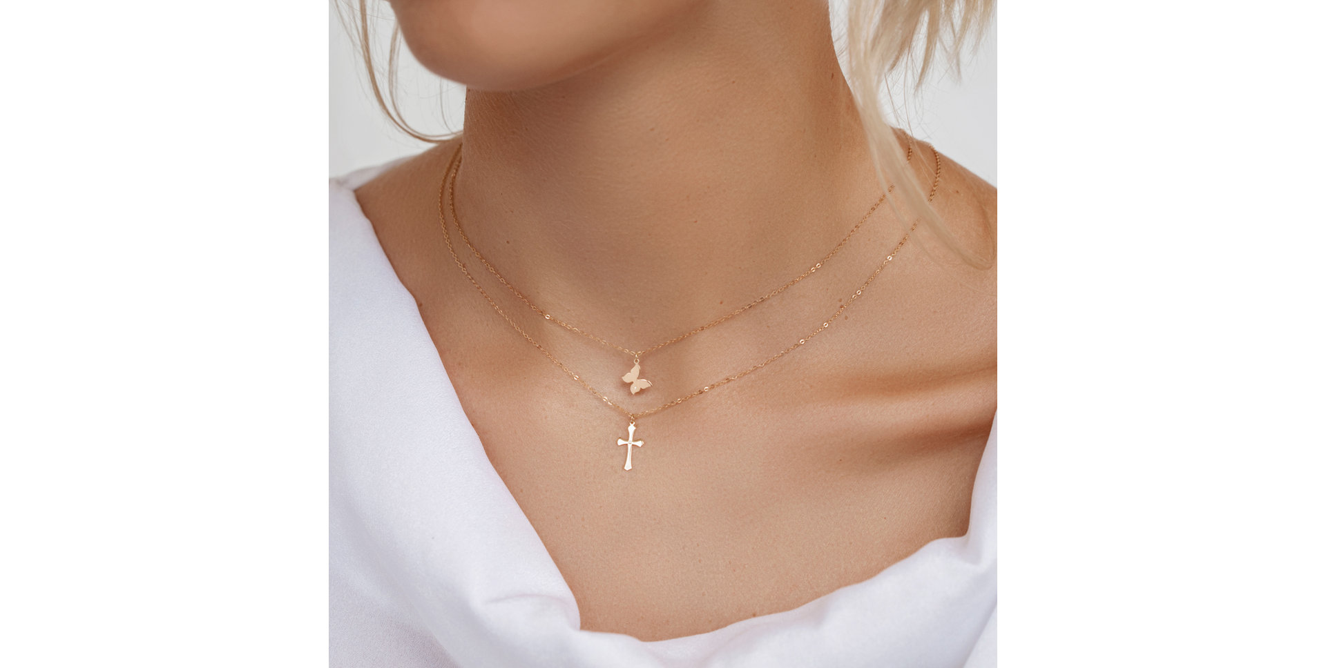 Náhrdelník s diamantem Lovely Butterfly