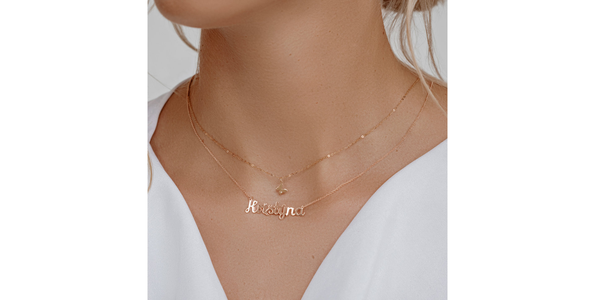 Náhrdelník s diamantem Lovely Butterfly