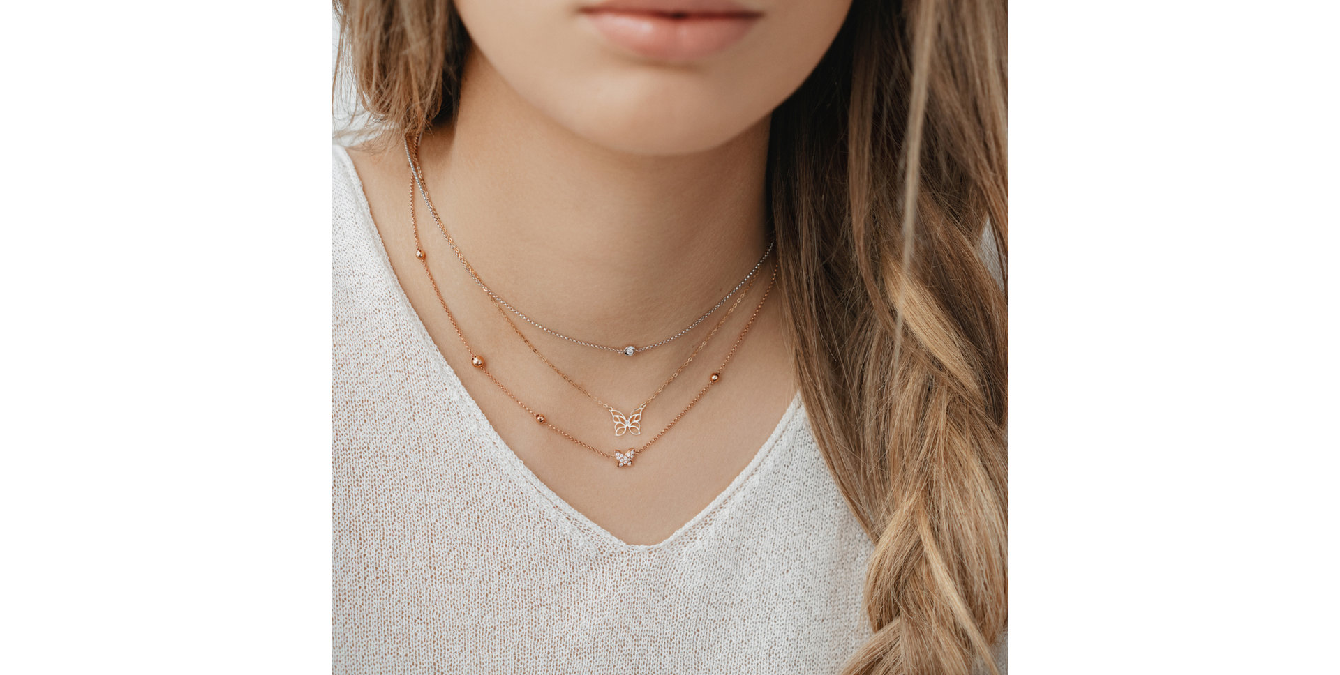 Náhrdelník s diamantem Fantasy Butterfly