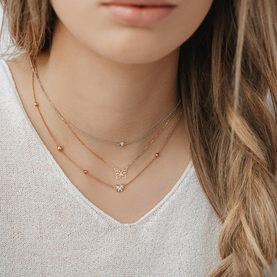 Náhrdelník s diamantem Fantasy Butterfly