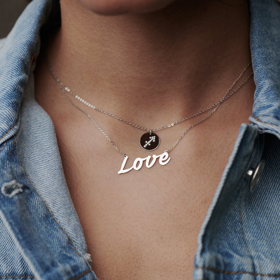 Náhrdelník s diamanty Cancer