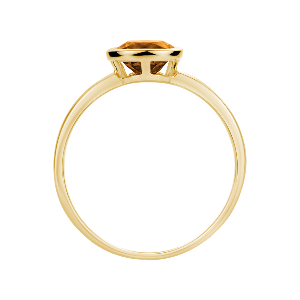 Prsten s citrínem madeira Bonbon