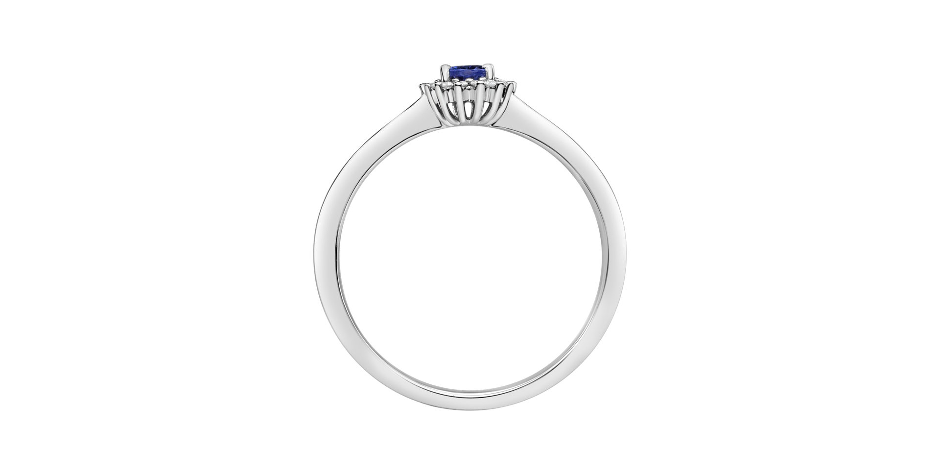 Prsten s diamanty a tanzanitem Princess