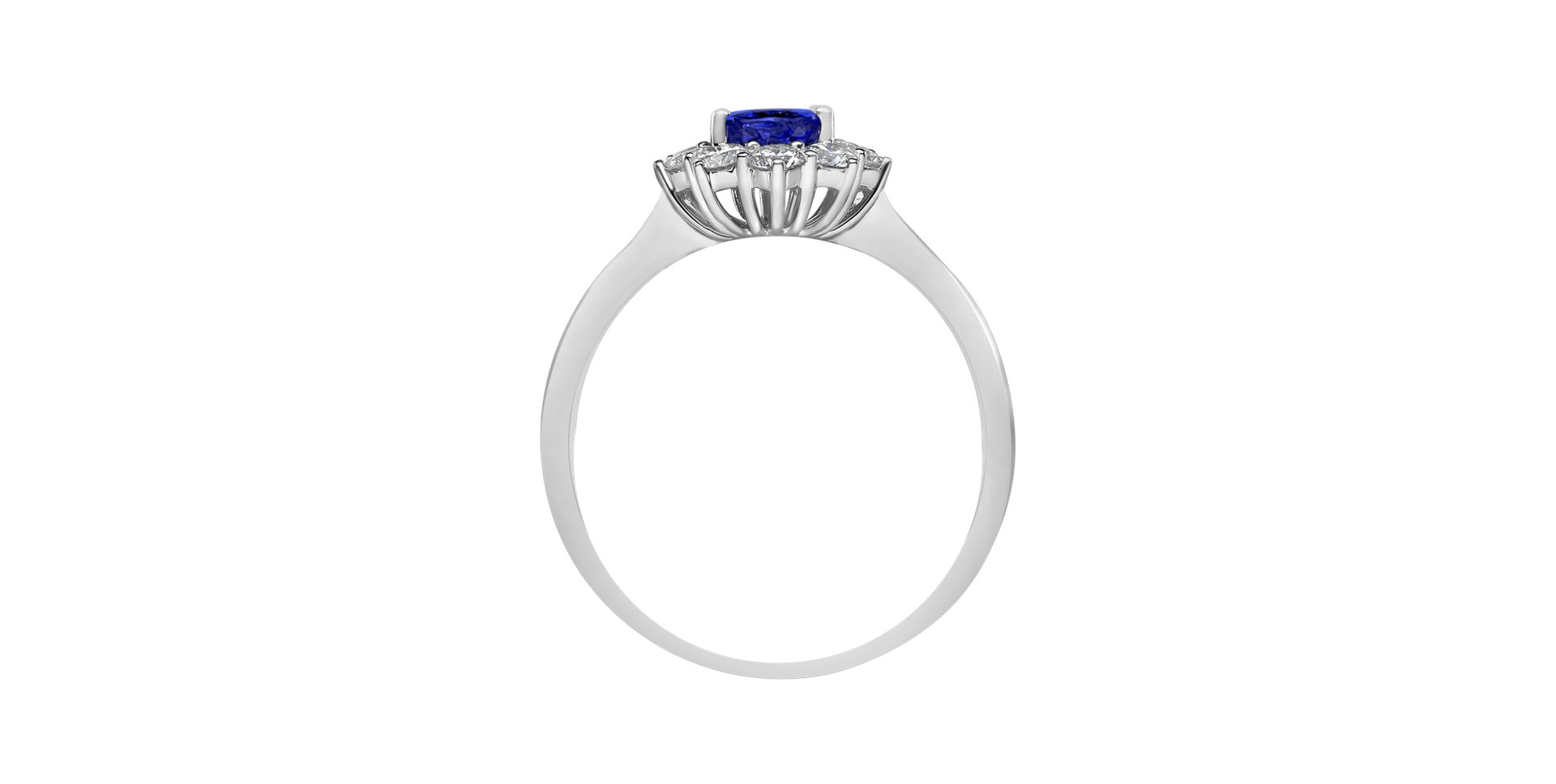 Prsten s diamanty a tanzanitem Princess