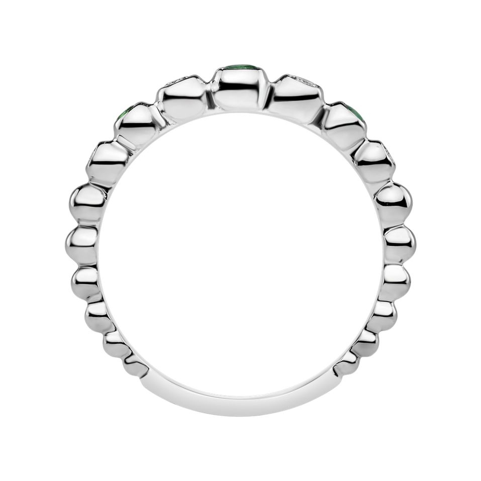 Prsten s diamanty a smaragdy Shiny Dots