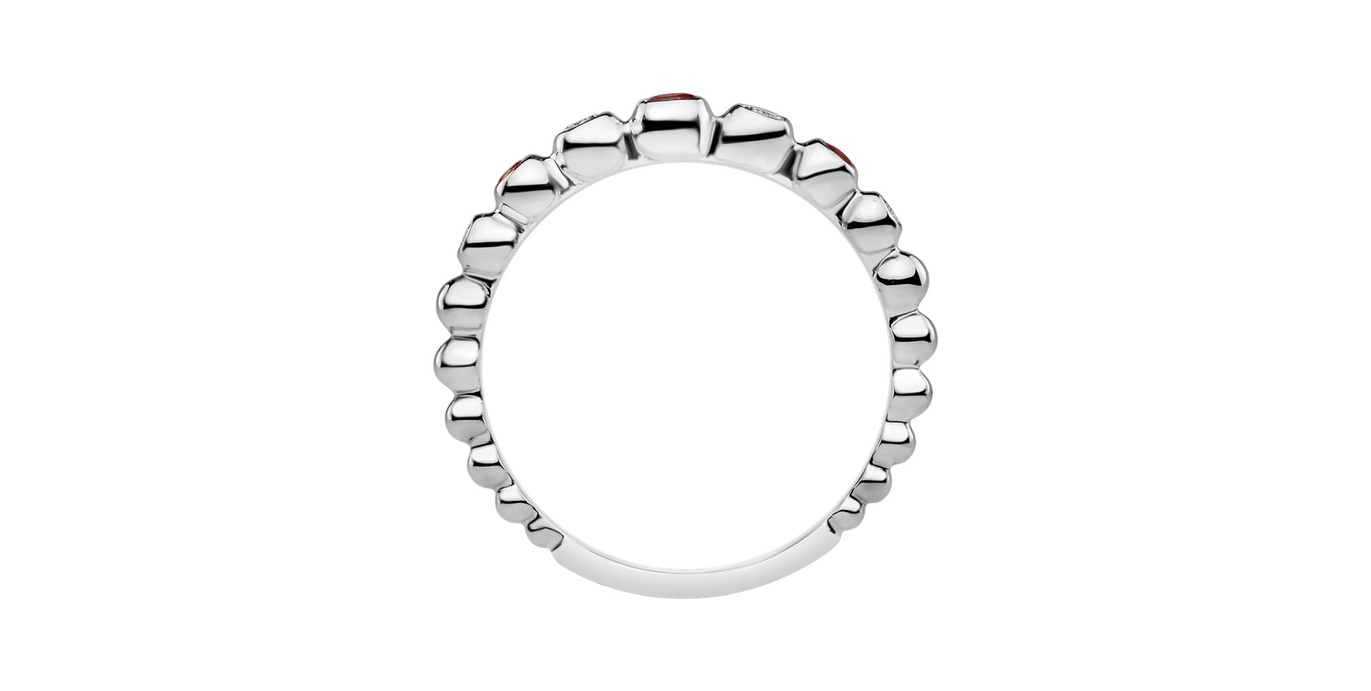 Prsten s diamanty a rubíny Shiny Dots