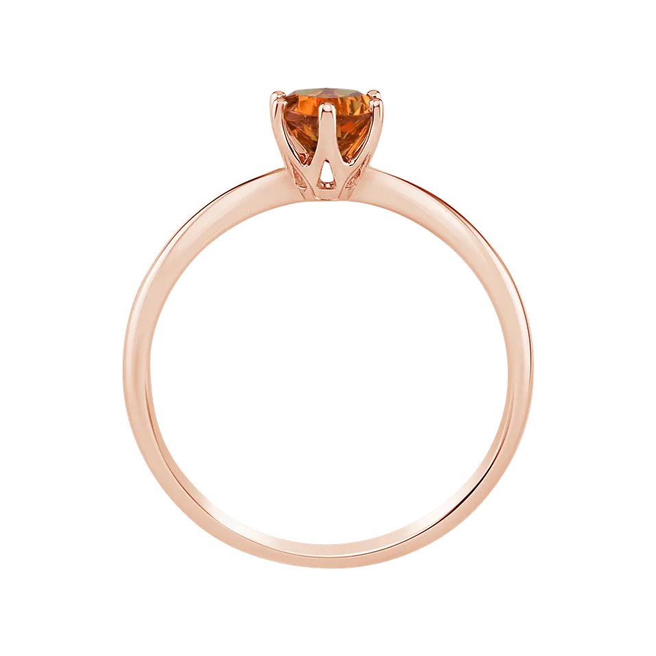 Prsten s citrínem madeira Bonbon