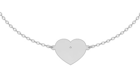 Náramek s diamantem Heart Love