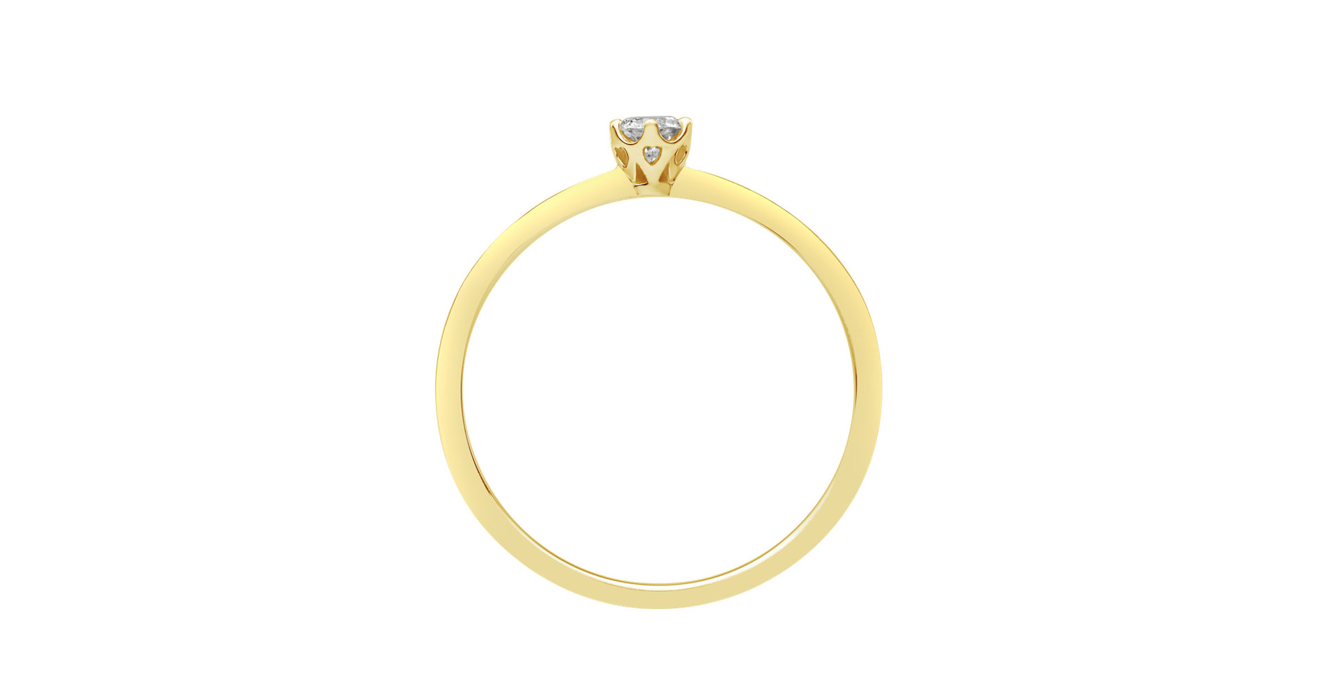 Prsten s diamantem Flowering Love