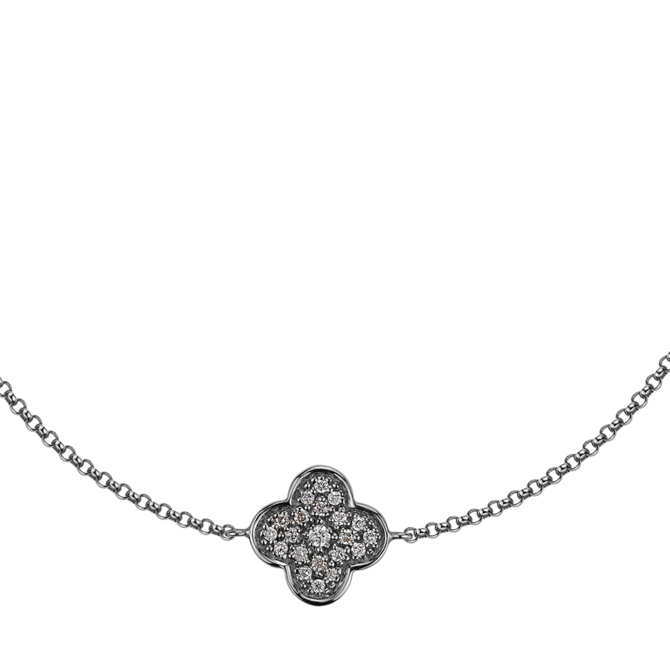 Náramek s diamanty Shiny Clover